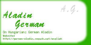 aladin german business card